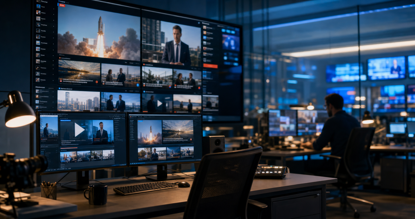 SignalsAZ video-first newsroom with content on screens