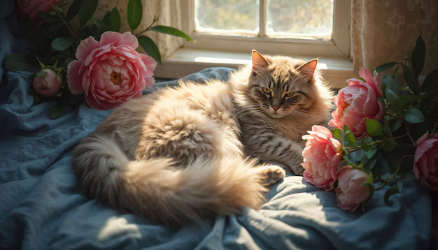 adorable-portrait-pet-surrounded-by-flowers_23-2151850043